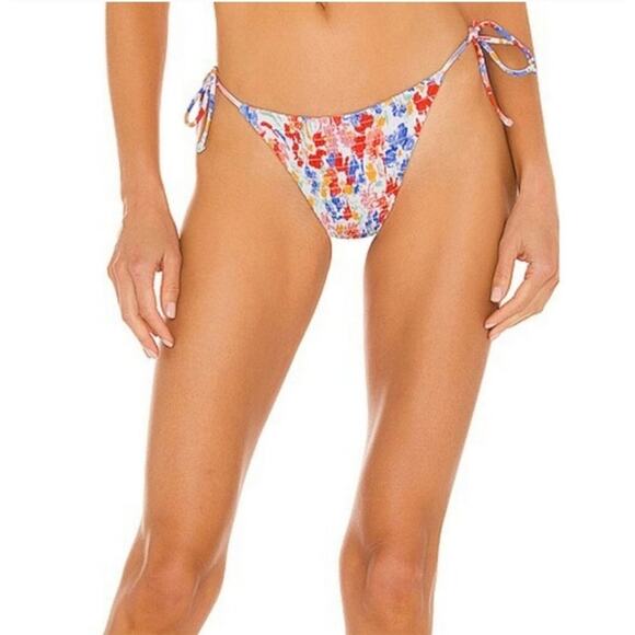 L*Space Aubree Bikini Bitsy Bottom in Flowers Forever Size Small Tie Sides - Picture 1 of 4